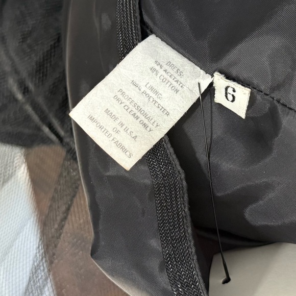 Carol Peretz Sleeveless Mock Neck A Line Black Pink Dress Size 6 Vintage - Picture 6 of 11